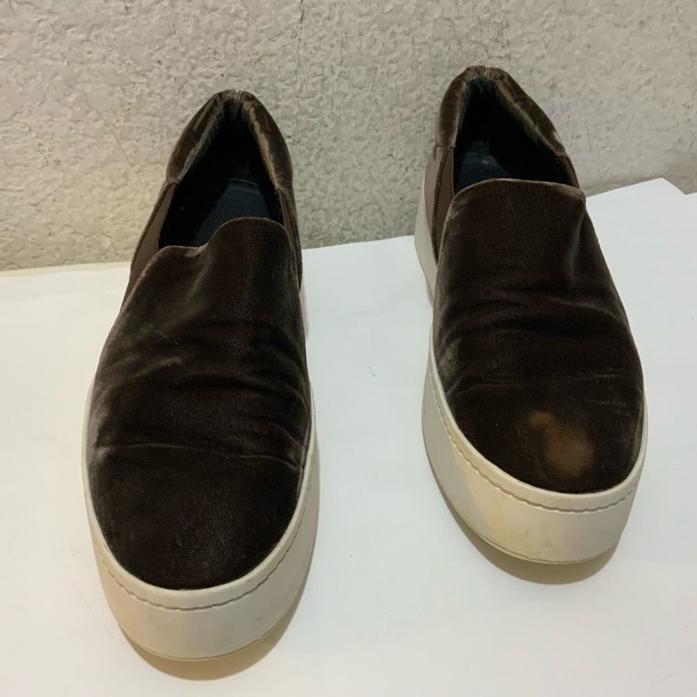 Vince Warren Platform velvet brown Sneakers size 8 - Picture 2 of 13